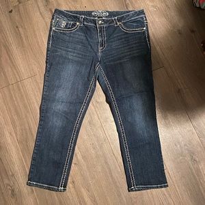 Cropped Jeans bling size 16